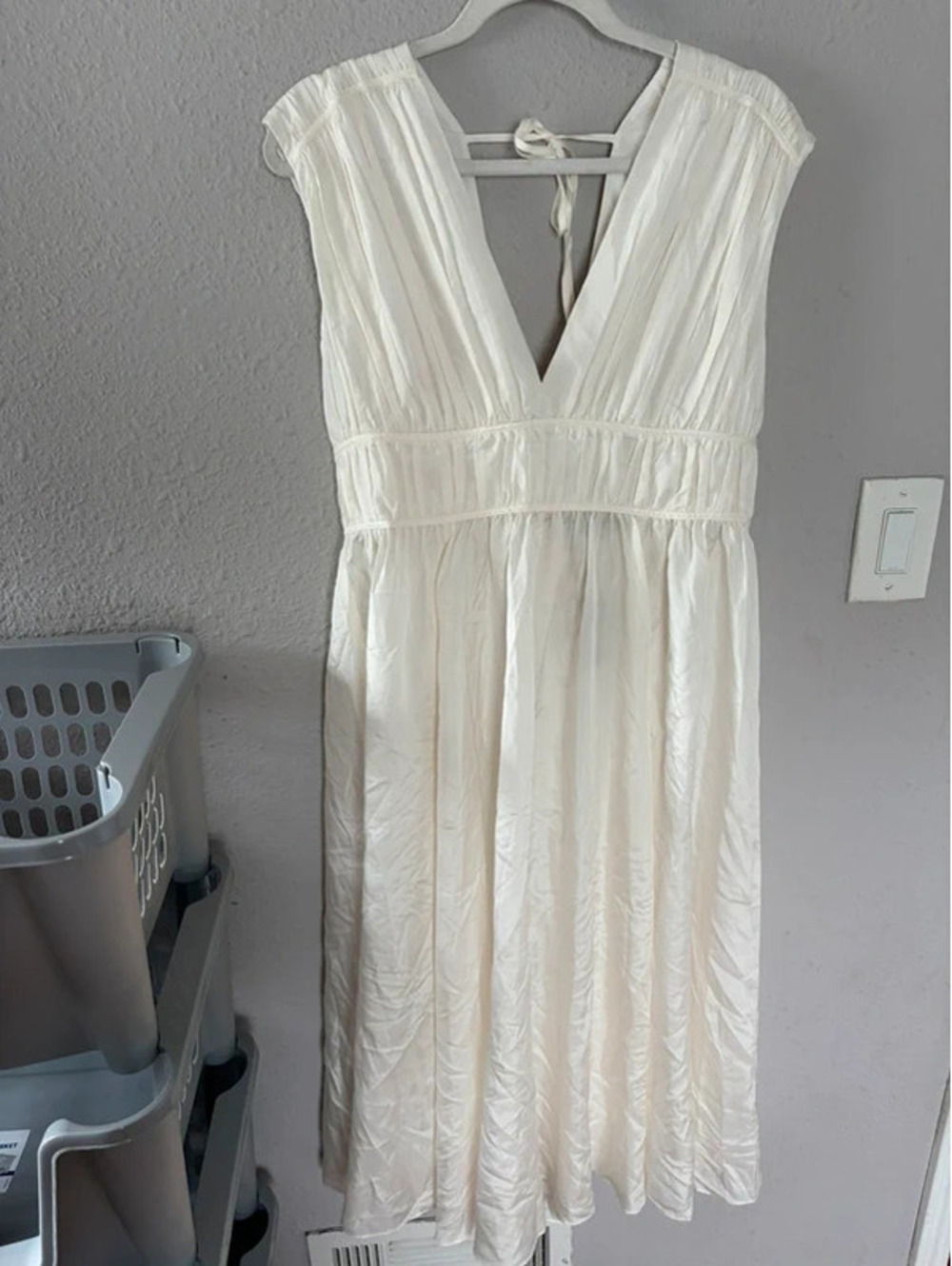 NWT J.Crew pearl white midi dress size 8
